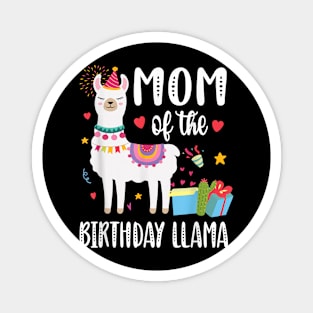 Mom Of The Birthday Llama Birthday Family Magnet